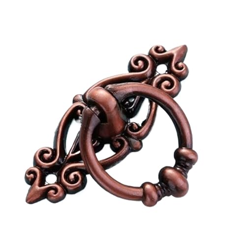 WSQHAO Schrankknöpfe 16 Stück antike Bronze Küche Schublade Schrank Türgriff Möbelknöpfe Vintage Zieht Ring for Kommode Schublade Schrank Tür Hardware Für Schränke(Red) von WSQHAO