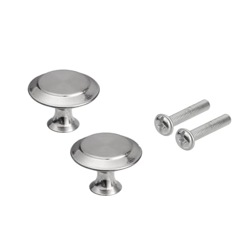 WSQHAO Schrankknöpfe 20 Stück runde Schrankgriffe, Schubladenknäufe, Türgriffe, Kleiderschrankgriffe, Möbelbeschlag, Schrank- und Kommoden-Hardware Für Schränke(23mm-Silver) von WSQHAO