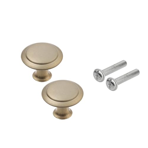 WSQHAO Schrankknöpfe 20 Stück runde Schrankgriffe, Schubladenknäufe, Türgriffe, Kleiderschrankgriffe, Möbelbeschlag, Schrank- und Kommoden-Hardware Für Schränke(27mm-Green Bronze) von WSQHAO