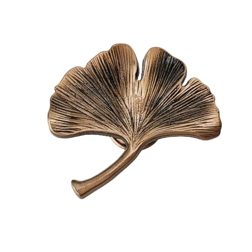 WSQHAO Schrankknöpfe 8 Stück Ginkgo-Blatt-Form Schubladengriff Zinklegierung Möbelgriffe Türschränke Knöpfe Hardware for Kinder Schlafzimmer Dekor Für Schränke(Red Bronze) von WSQHAO