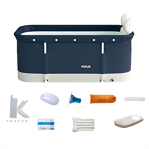 WSTERAO Mobile Badewanne Faltbare Badewanne, Erwachsene Klapp Badewanne aus PVC Dusche Mobile Badewanne Tragbare Familienbad Spa Haushaltsbadewanne mit Badzubehör von WSTERAO