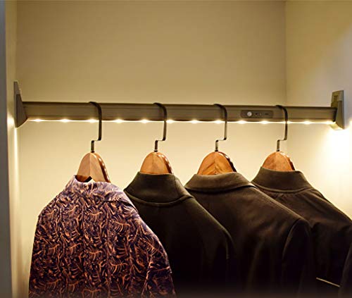 Intelligente Kleiderstange zum Aufhängen von Kleidung, Kleiderstange mit integrierter LED-Beleuchtung, Betrieb mit Lithiumbatterie, Kleiderstange aus Aluminium Feito na China von WSYSHHGR