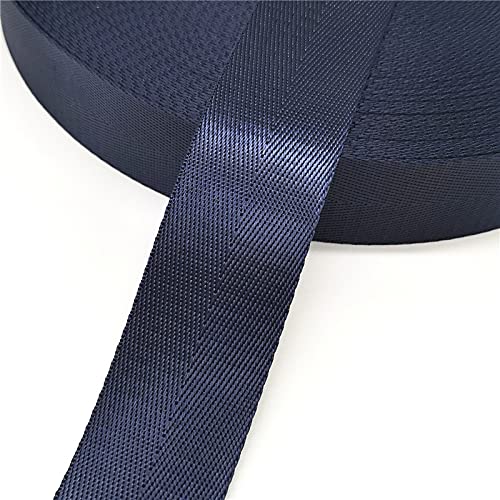 Webbing Strap 10 Yards 38mm Gurt Nylon Gurtband Heringbone Muster Rucksack Umreifungsbeutelband Zubehör (Color : A Blue) von WTAXBH