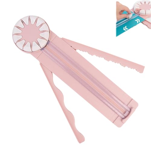 Paper Craft Edge Cutter, 12 In 1 Rotary Paper Cutter, Multifunctional Paper Cutter Machine, Disc Straight Wavy Line Multifunctional Paper Cutter Machine For Diy Scrapbooking, Photo Card (Pink) von WTKYLMP