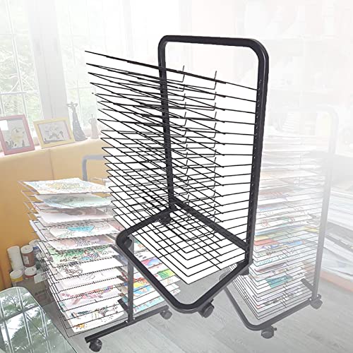 Mobile Art Storage Rack Metal Mobile Art Drying Rack Studio Educational Product Drying Rack Space Saving Rack with Wheels von WUHUQN