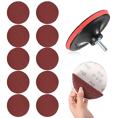 12pcs Schleifgerät für Bohreraufsatz 5in Schleifscheiben-Pad-Set Bohrer-Schleifaufsatz Schleifaufsatz Schleifscheiben-Pads-Set für Bohrer Schleifer Rotationswerkzeuge mit Schleifpad und Schaft von WUIOWPPIC