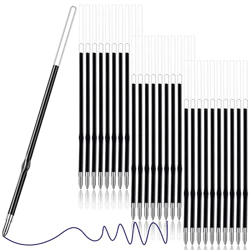 30Stü 0,7mm Kugelschreiber Minen Schwarz Kugelschreiberminen Kugelschreiber Schwarze Mine Kugelschreiber Nachfüllminen Kugelschreiber Ersatzminen Schwarz Kugelschreiber Tinte für Büro, Schule, Zuhause von WUIOWPPIC