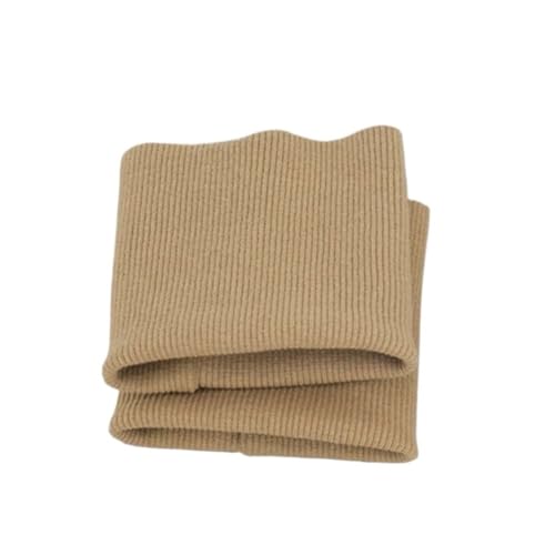 1 Paar elastische Strickbündchen aus reiner Baumwolle, für Frühling und Herbst, dehnbar, für Kleidung, Jacke, Mantel, weiche Bündchen zum Nähen (Khaki) von WUJIHE