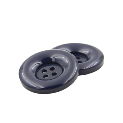 54 Stück Runde Harzknöpfe Kunststoffknöpfe 4 Löcher 15mm 18mm 20mm 23mm 25mm 28mm 30mm 34mm 38mm Nähen, Scrapbooking DIY (18 Navy Blau, 15mm) von WUJIHE