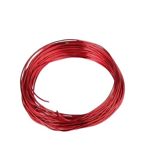 Bunte Aluminiumdraht für Ornament machen DIY Handwerk Material handgefertigt finden Zubehör Flexible Draht Runde Aluminiumdraht (rot, 2mm 5m) von WUJIHE