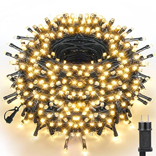 WUJUN 30m 300 LED Weihnachten Halloween Lichterketten, End-to-End Stecker Speicherfunktion Outdoor Indoor Lichterkette Weihnachtsbaum, Garten, Party, Hochzeit (Warmweiß) von WUJUN