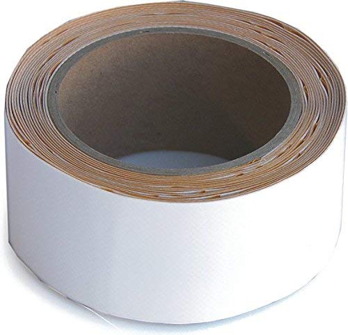 Wupsi PVC-Planen-Reparaturband - Klebeband zur Reparatur von Löchern & Rissen an LKW-Plane, Anhängerabdeckung, Markise & Zelt - Weiß, 5 cm X 5 m von WUPSI