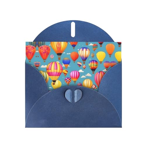 WURTON Kunstvolle Grußkarten bedruckt mit bunten Heißluftballons | elegante Klappkarten 10x15cm | Umschläge | Partyeinladungen von WURTON