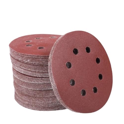 Schleifpapier, Nass- und Trockenschleifpapier, 50 stücke 8 Loch 125mm Schleifpapier Holzbearbeitung Metall Schleifen Disc Schleif Polieren 40/1000/2000 Grit Schleif Scheiben Sand Papier(100) von WUSHADEHANS