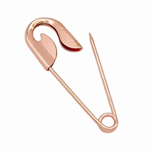 WUSHADEHANS Große Sicherheitsnadeln, 10 Stück 100 mm große Roségold-Nadel, Kilt-Wäschenadeln, Decken-/Pferdenadel, robuste Nadeln, Brosche, dekorative Nadeln, Charms(Rose Gold) von WUSHADEHANS