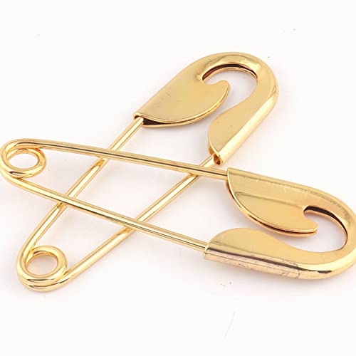 WUSHADEHANS Große Sicherheitsnadeln, 5/10/20 Stück 100 mm goldene Stecknadeln DIY Nähwerkzeuge Zubehör Große Metallschließe Stecknadeln for Schals Decken Röcke Strickstoffe Basteln(10pcs 100mm) von WUSHADEHANS