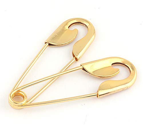 WUSHADEHANS Große Sicherheitsnadeln, 5/10/20 Stück 100 mm goldene Stecknadeln DIY Nähwerkzeuge Zubehör Große Metallschließe Stecknadeln for Schals Decken Röcke Strickstoffe Basteln(20pcs 100mm) von WUSHADEHANS