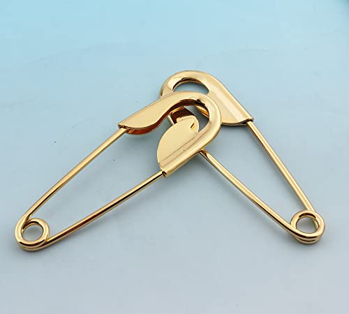 WUSHADEHANS Große Sicherheitsnadeln, 5 Stück 10 cm große goldene Nadeln, Metallnadeln, Schalnadeln, Broschennadeln, DIY-Kleidungsnadeln von WUSHADEHANS