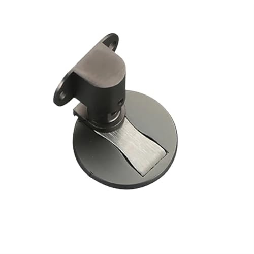 WUSHADEHANS Türstopper, magnetischer Türstopper, Nicht stanzbarer Türstopper, automatischer Boden-Boden-Türstopper, Möbelbeschläge, Stopper for Tür, Winddicht(Gun Gray B) von WUSHADEHANS