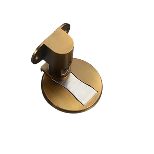 WUSHADEHANS Türstopper, magnetischer Türstopper, Nicht stanzbarer Türstopper, automatischer Boden-Boden-Türstopper, Möbelbeschläge, Stopper for Tür, Winddicht(Yellow Bronze B) von WUSHADEHANS