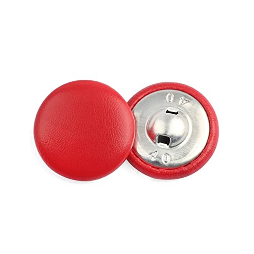 WUUKEPSG 11-32 Mm Lederknöpfe, Diy-Nähzubehör Für Windjacken, Mantelknöpfe, Sofaknöpfe, 20 Stück/Red/11.5Mm von WUUKEPSG