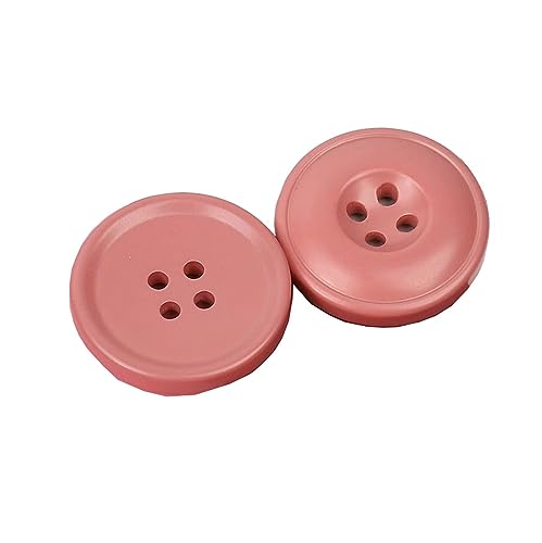 WUUKEPSG Harzknöpfe Mit 4 Löchern, Nähzubehör, 12 Stück Für Kleidung, Dekorative Kunststoffknöpfe Diy/Pink/15Mm von WUUKEPSG