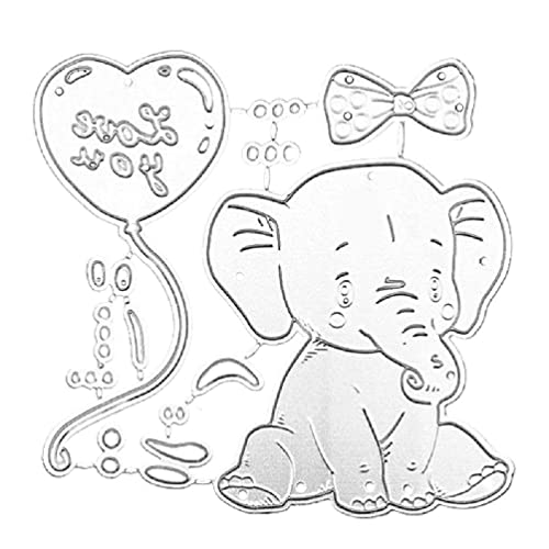 Elefant Stanzschablonen Metall Stanzformen Prägeschablone für Geburtstag Karte Herstellung DIY Scrapbooking Album Möbel Dekor Tier Stanzformen für Kartenherstellung von WUURAA