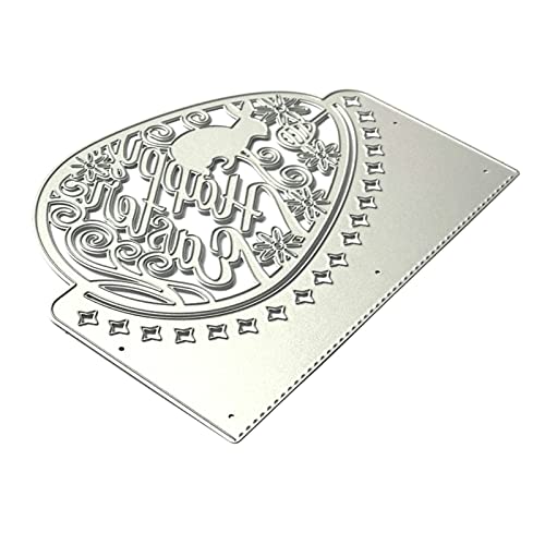 Frohe Ostern Metall Stanzformen Schablone DIY Scrapbooking Album Papier Karte Vorlage Form Prägung Handwerk Dekoration Metall Stanzformen von WUURAA