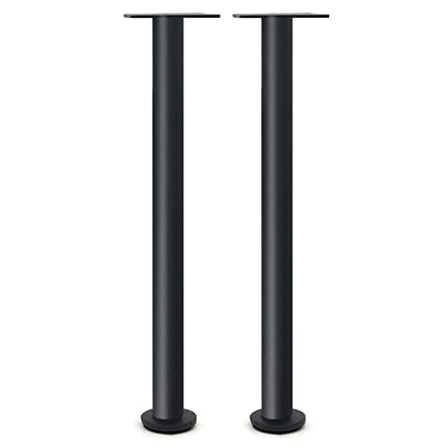 WUZMING Verstellbar Möbelfüße Möbelbeine Metall Tischbeine Stützfüße Rostfreier Stahl Badezimmerschrank Beine DIY-Ersatzfüße (Color : Black, Size : 370mm-2Pcs) von WUZMING