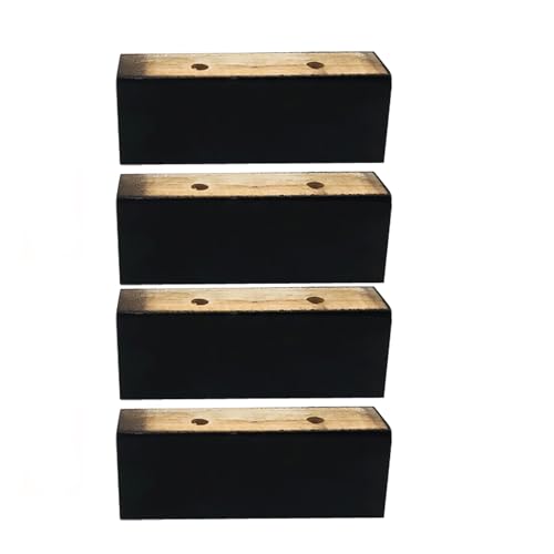 WWERTYY 4er-Pack 5 cm große Möbelbeine aus Holz für Sofas in L-Form, Couch-Kommode, Ersatz-Holzbeine für Tisch und Kommode, Betterhöhung, Sofafüße mit C-in-Line-Design von WWERTYY