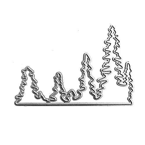 Metall-Stanzschablone, Motiv: Kiefernbaum, Karbonstahl, Prägeschablone, Schablone, Scrapbooking, für Karten, Stanzformen, Dekorationen von WWHJR