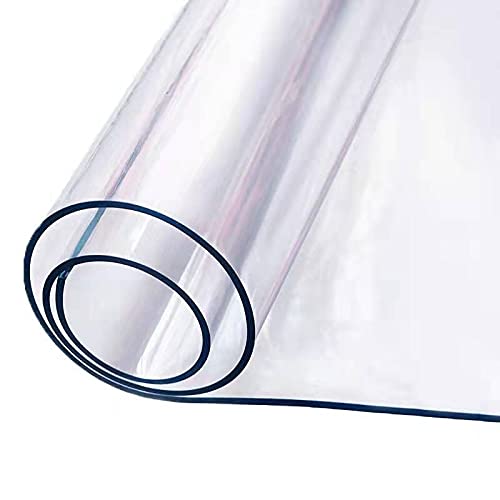 WWQQ Klare Tischdecke Protector, 1.5mm Abwaschbar Anti-Hot Tischmatte Transparente Tischdecken FüR BüRocomputer Schreibtisch Sofa Tisch Esstisch - Vinyl PVC Rechteck Tischdecke Protector von uyeoco