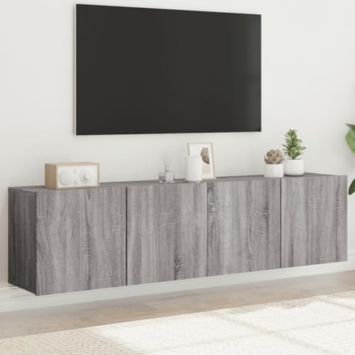 WWWASASA Nice Entertainment Center & TV-Ständer - TV-Schränke Wandmontage 2 STK. Grau Sonoma 80x30x41 cm von WWWASASA