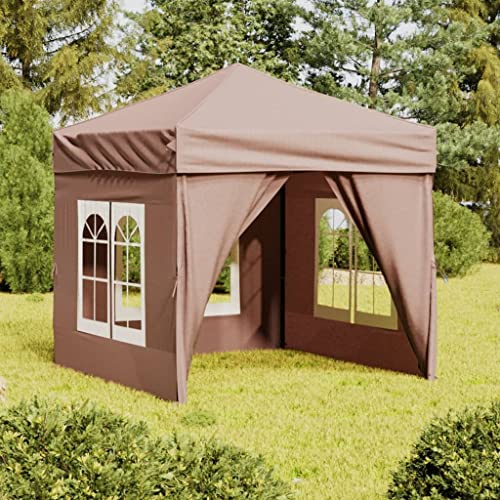 WWWASASA Rasen & Garten-Faltbares Partyzelt mit Seitenwänden Taupe 2x2 m-Haus & Garten von WWWASASA