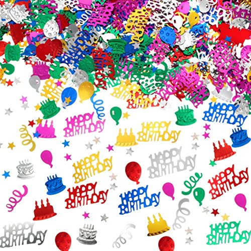 Happy Birthday Konfetti, 3000 Stück, Happy Birthday Konfetti, Geburtstagstorte Konfetti, Tischkonfetti, Dekoration für Geburtstagsparty, Babyparty, DIY Kunst und Basteln (mehrfarbig), Tischkonfet von WXEBQHZ