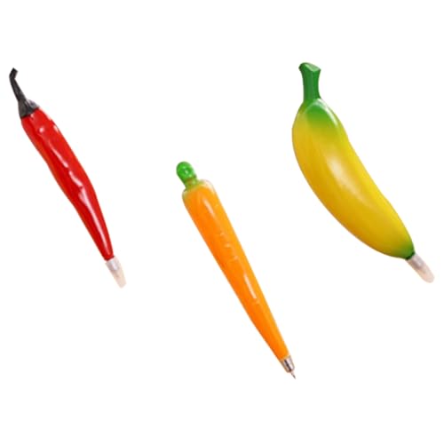 WXEBQHZ Künstliche Gemüsestifte Kugelschreiber Künstliche Bananen-Karotten-Paprika-Schreibstifte Obst-Gemüse-Kühlschrankmagnete 3 STK Obst-Kühlschrankmagnete Kugelschreiber Gemüse-Kühlschrankmagnete von WXEBQHZ