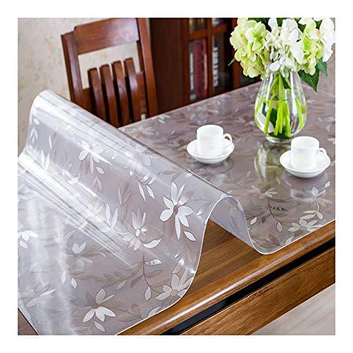 WXQTM PVC Weiches Glas Transparent Tischdecke Plastik Kaffetisch Wasserdicht Ölbeständig Verbrühungshemmend Kristallplatte Tischset，Anpassbar (C,40x60cm) von WXQTM