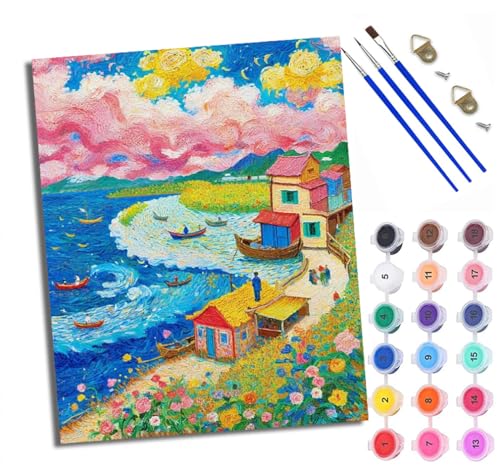 WXRWANG Malen Nach Zahlen ErwachseneBunte Stadt DIY handgemaltes Ölgemälde Set für Anfänger und Erwachsene Acrylfarbe Kreative Heimdekoration Geschenk Weihnachten WXRWANG Malen Nach Zahlen ErwachseneBunte Stadt DIY handgemaltes Ölgemälde Set für Anfänger und Erwachsene Acrylfarbe Kreative Heimdekoration Geschenk Weihnachten von WXRWANG