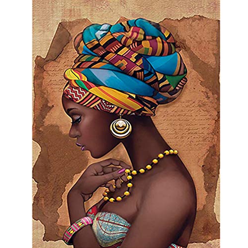 Drucken auf Leinwand, Bilder, Gemälde No Frame African Woman Wandkunst Einzelbilder für Wohnzimmer Wand Leinwand Modern Home Poster und Drucke,20x30cmx1p von WXZJ