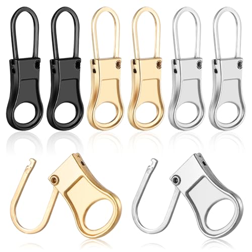 18 Stück Reißverschluss Zipper für Reißverschluss Anhänger Universal Metall Reissverschluss Zipper Pull Abnehmbare Reißverschluss Reparatur Set Zipper Ersatz für Kleidung Koffer Rucksäcke Geldbörse von WY LIGHTING LEVEL