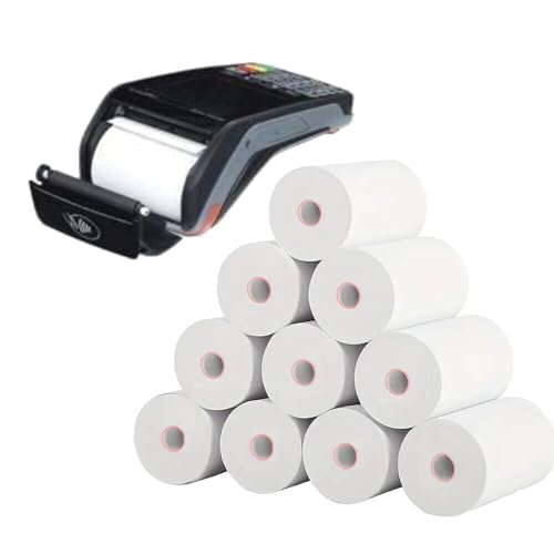 20 Kreditkartenrollen, 57 x 40 mm, kernloses Thermopapier, Kassenrollen, Kartenmaschinen, Papierrollen, BPA-frei, recycelbare PDQ-Rollen – schnelles Drucken C für Worldpay, Ingenico, Barclays von WY8