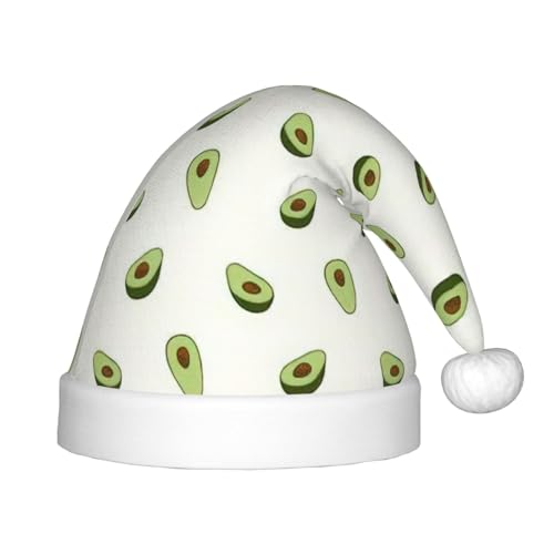 WYCZHY Avocado-Weihnachtsmütze, Weihnachtsmannmütze, Urlaub für Teenager, Weihnachtsmütze für Neujahr, festliche Party-Kopfbedeckung von WYCZHY