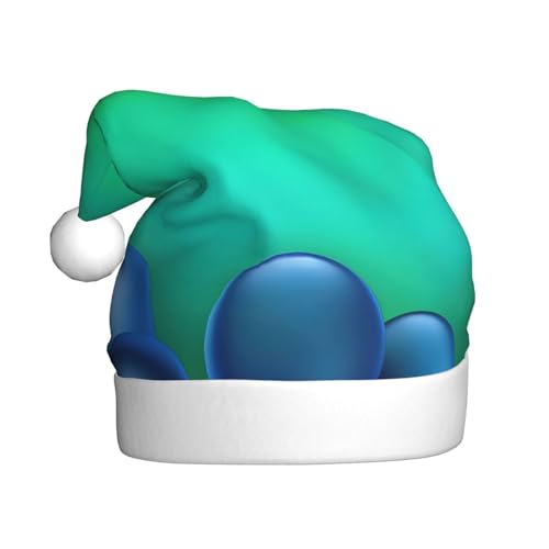 WYCZHY Blaugrüne Weihnachtsmütze, Weihnachtsmannmütze, Urlaub für Erwachsene, Männer, Frauen, Weihnachtsmütze für Neujahr, festliche Party WYCZHY Blaugrüne Weihnachtsmütze, Weihnachtsmannmütze, Urlaub für Erwachsene, Männer, Frauen, Weihnachtsmütze für Neujahr, festliche Party von WYCZHY