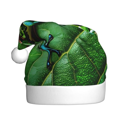 WYCZHY Weihnachtsmütze mit Froschblättern, Weihnachtsmannmütze, Urlaub für Erwachsene, Männer, Frauen, Weihnachtsmütze für Neujahr, festliche Party WYCZHY Weihnachtsmütze mit Froschblättern, Weihnachtsmannmütze, Urlaub für Erwachsene, Männer, Frauen, Weihnachtsmütze für Neujahr, festliche Party von WYCZHY