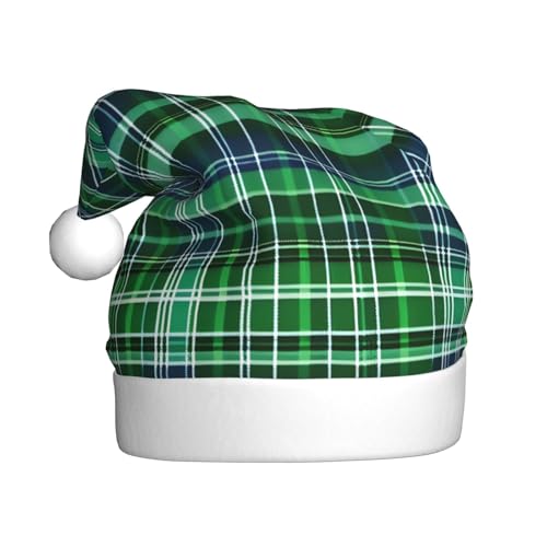 WYCZHY Weihnachtsmütze mit schottischem Schottenkaro, Weihnachtsmannmütze, Urlaub für Erwachsene, Männer, Frauen, Weihnachtsmütze für Neujahr, festliche Party WYCZHY Weihnachtsmütze mit schottischem Schottenkaro, Weihnachtsmannmütze, Urlaub für Erwachsene, Männer, Frauen, Weihnachtsmütze für Neujahr, festliche Party von WYCZHY