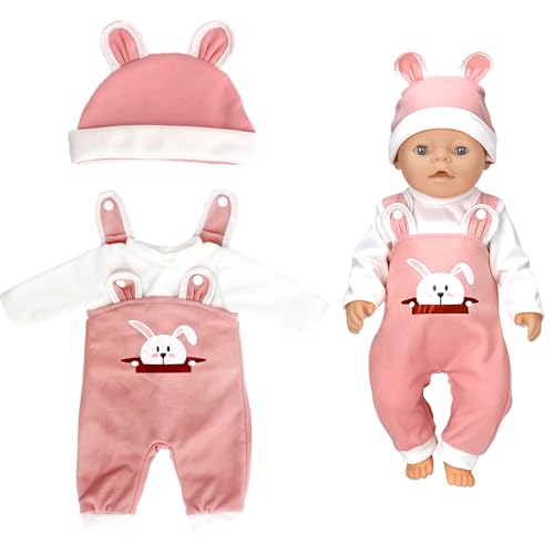 Kleidung Outfits für Baby Puppen,Kleidung Puppenkleidung 35-43 cm,Baby Puppensachen puppenzubehör mit Hut Langarm Hose Geschenk für Kinder Mädchen Jungen(Puppen Nicht Enthalten) von WYFDCZZP