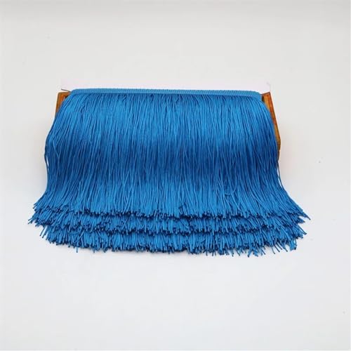 20 cm lange Quastenfransenbesatz, Spitzenbandquasten, geeignet for Vorhänge, Kleidungsfransen for Nähen, Besätze, Accessoires, Basteln(Color:Hole blue) von WYFDMNN