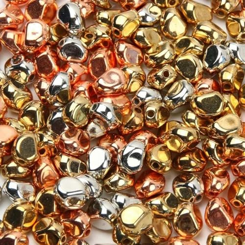 100–600 Stück Rocailles-Perlen, lose Acryl-Abstandshalterperlen zur Schmuckherstellung, DIY, handgefertigte Schmuckperlen, Halskettenzubehör, C02203, 7 mm, 400 Stück von WYLZBA