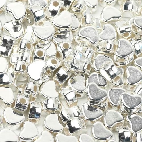 100–600 Stück Rocailles-Perlen, lose Acryl-Abstandsperlen zur Schmuckherstellung, DIY, handgefertigte Schmuckperlen, Halskettenzubehör, C02435, 6 x 7 mm, 300 Stück von WYLZBA