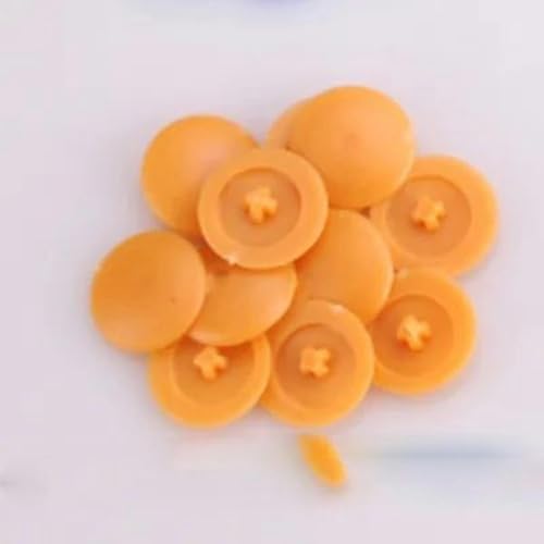 100 Stück/Beutel Muttern Schrauben Abdeckungen Außenschutzkappen Praktische selbstschneidende Schrauben Dekorabdeckung Möbelbeschläge-Orange von WYLZBA